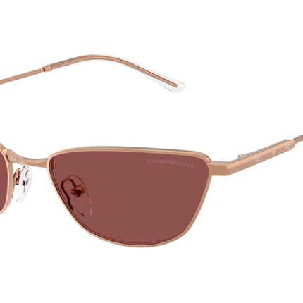 Emporio Armani EA2174B Cat Eye Sunglasses  301175-Shiny Rose Gold 55-140-17 - Color Map Gold