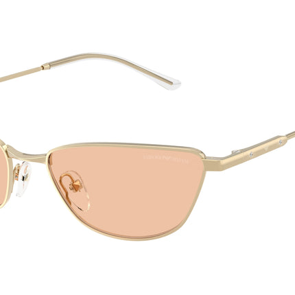 Emporio Armani EA2174B Cat Eye Sunglasses  301393-Shiny Pale Gold 55-140-17 - Color Map Gold