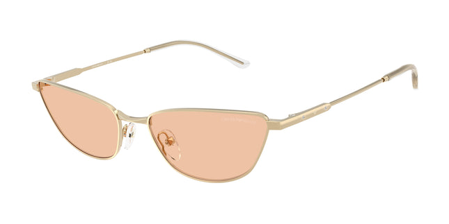 Emporio Armani EA2174B Cat Eye Sunglasses  301393-Shiny Pale Gold 55-140-17 - Color Map Gold