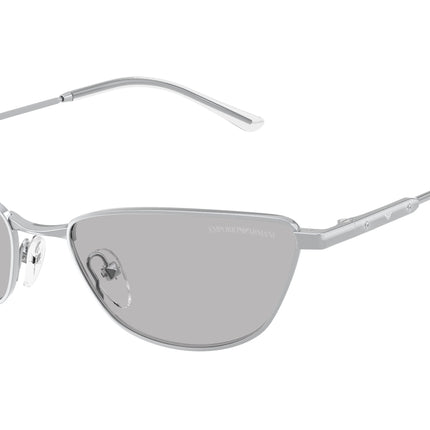 Emporio Armani EA2174B Cat Eye Sunglasses  301587-Shiny Silver 55-140-17 - Color Map Silver
