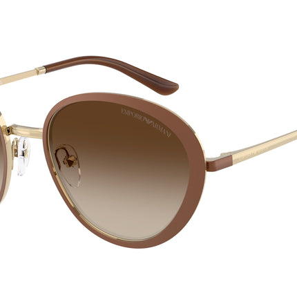 Emporio Armani EA2177 Irregular Sunglasses  344113-Matte Brown 51-140-18 - Color Map Brown