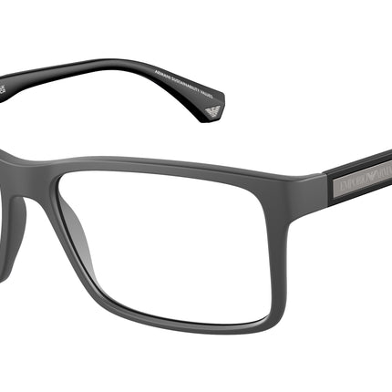 Emporio Armani EA3038 Rectangle Eyeglasses  5126-Matte Dark Grey 56-140-16 - Color Map Grey