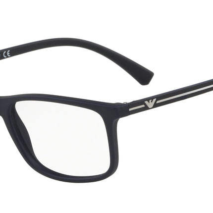 Emporio Armani EA3135F Pillow Eyeglasses  5692-Rubber Blue 55-140-18 - Color Map Blue