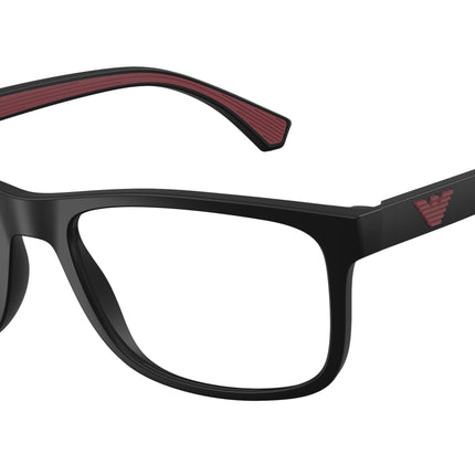 Emporio Armani EA3147 Rectangle Eyeglasses  5009-Matte Black 55-142-18 - Color Map Black
