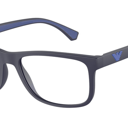 Emporio Armani EA3147 Rectangle Eyeglasses  5754-Matte Blue 55-142-18 - Color Map Blue