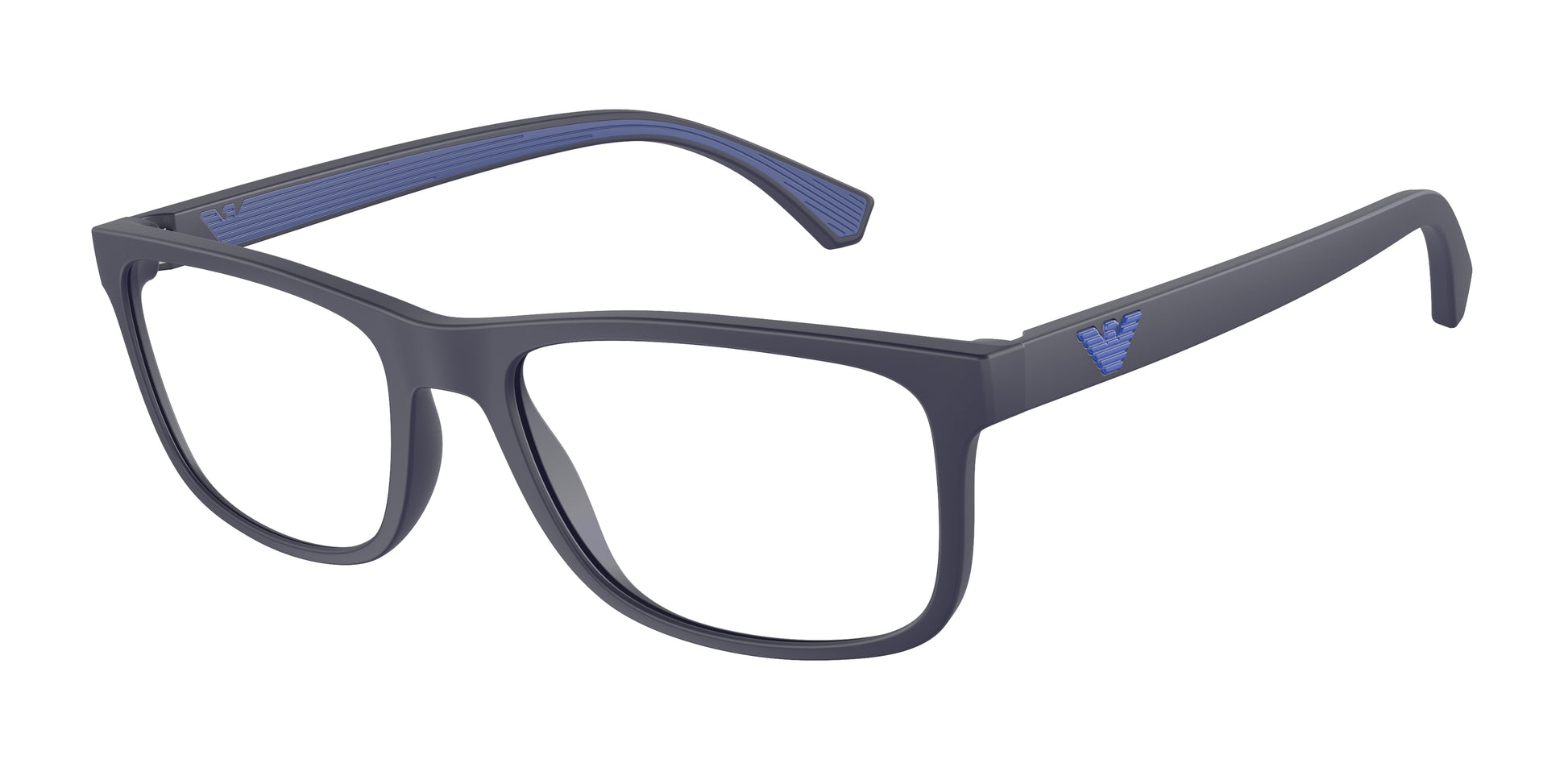 Emporio Armani EA3147 Rectangle Eyeglasses  5754-Matte Blue 55-142-18 - Color Map Blue