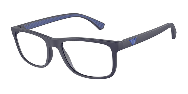 Emporio Armani EA3147 Rectangle Eyeglasses  5754-Matte Blue 55-142-18 - Color Map Blue