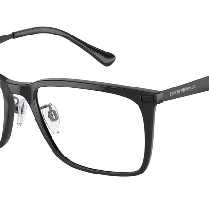 Emporio Armani EA3169F Rectangle Eyeglasses  5017-Shiny Black 55-150-17 - Color Map Black