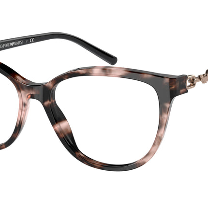 Emporio Armani EA3190 Pillow Eyeglasses  5410-Pink Havana 53-140-16 - Color Map Tortoise
