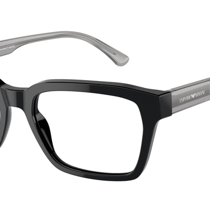 Emporio Armani EA3192 Rectangle Eyeglasses  5378-Shiny Black 53-145-18 - Color Map Black