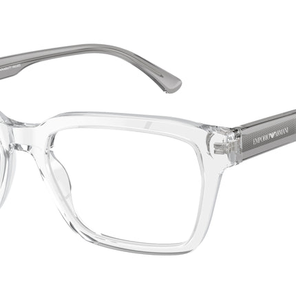 Emporio Armani EA3192 Rectangle Eyeglasses  5883-Shiny Crystal 55-145-18 - Color Map Transparent