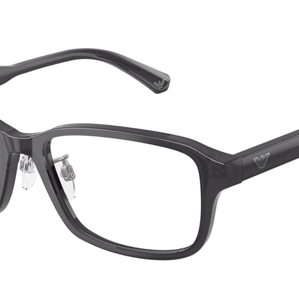 Emporio Armani EA3215D Pillow Eyeglasses  5029-Shiny Transparent Grey 56-145-17 - Color Map Grey