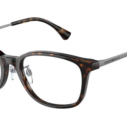 Emporio Armani EA3217D Pillow Eyeglasses  5026-Shiny Havana 52-145-18 - Color Map Tortoise