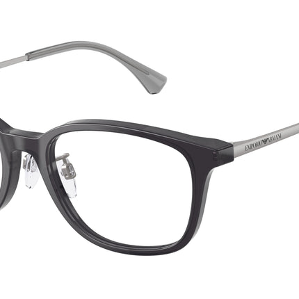 Emporio Armani EA3217D Pillow Eyeglasses  5029-Shiny Transparent Grey 52-145-18 - Color Map Grey