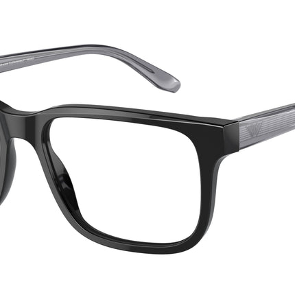 Emporio Armani EA3218 Rectangle Eyeglasses  5017-Black 55-145-17 - Color Map Black