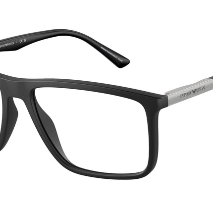 Emporio Armani EA3221 Rectangle Eyeglasses  5001-Matte Black 54-145-16 - Color Map Black