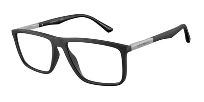 Emporio Armani EA3221 Rectangle Eyeglasses  5001-Matte Black 54-145-16 - Color Map Black