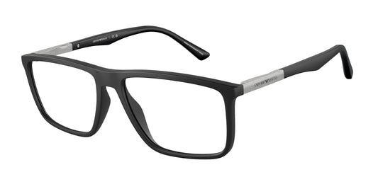 Emporio Armani EA3221 Rectangle Eyeglasses  5001-Matte Black 54-145-16 - Color Map Black