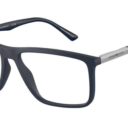 Emporio Armani EA3221 Rectangle Eyeglasses  5088-Matte Blue 56-145-16 - Color Map Blue