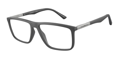 Emporio Armani EA3221 Rectangle Eyeglasses  5126-Matte Grey 54-145-16 - Color Map Grey