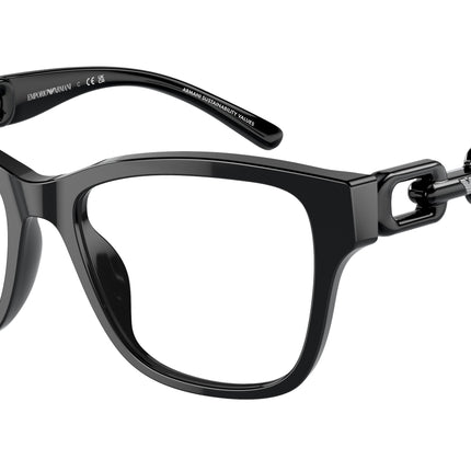 Emporio Armani EA3222U Cat Eye Eyeglasses  5017-Shiny Black 51-140-17 - Color Map Black