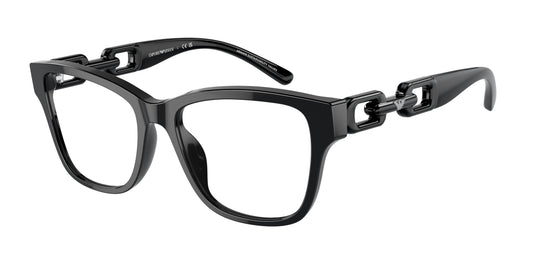 Emporio Armani EA3222U Cat Eye Eyeglasses  5017-Shiny Black 51-140-17 - Color Map Black