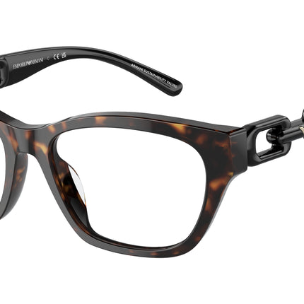 Emporio Armani EA3223U Cat Eye Eyeglasses  5026-Shiny Havana 54-140-17 - Color Map Tortoise
