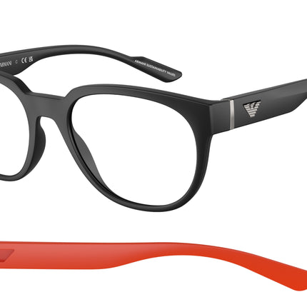 Emporio Armani EA3224 Phantos Eyeglasses  5001-Matte Black 54-145-19 - Color Map Black