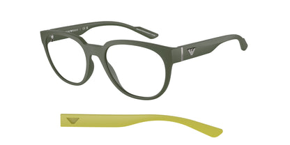 Emporio Armani EA3224 Phantos Eyeglasses  5058-Matte Green 54-145-19 - Color Map Green