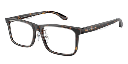 Emporio Armani EA3227F Pillow Eyeglasses  6052-Shiny Havana/Top Crystal 56-145-17 - Color Map Tortoise