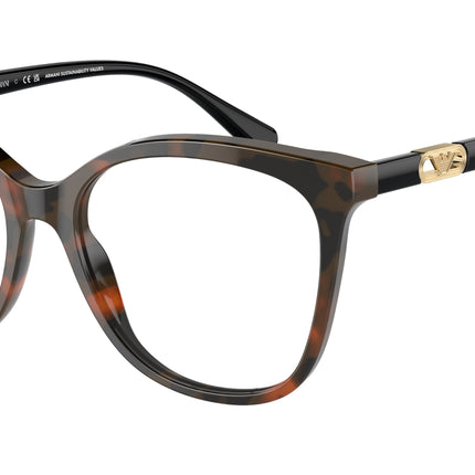 Emporio Armani EA3231 Square Eyeglasses  6060-Shiny Havana Red 54-140-17 - Color Map Red