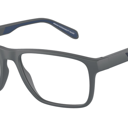 Emporio Armani EA3233 Rectangle Eyeglasses  6103-Matte Dark Grey 56-145-17 - Color Map Grey