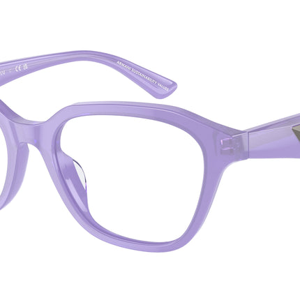 Emporio Armani EA3235U Irregular Eyeglasses  6117-Shiny Opaline Violet 53-140-18 - Color Map Violet