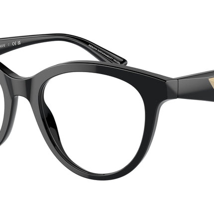Emporio Armani EA3236 Cat Eye Eyeglasses  5017-Shiny Black 52-140-19 - Color Map Black