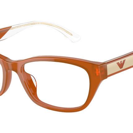 Emporio Armani EA3238U Cat Eye Eyeglasses  6097-Shiny Opaline Orange 54-140-16 - Color Map Orange