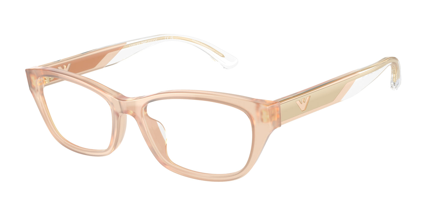 Emporio Armani EA3238U Cat Eye Eyeglasses  6098-Shiny Opaline Tundra 54-140-16 - Color Map Beige