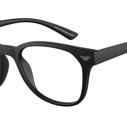 Emporio Armani EA3240U Phantos Eyeglasses  5001-Matte Black 52-145-20 - Color Map Black