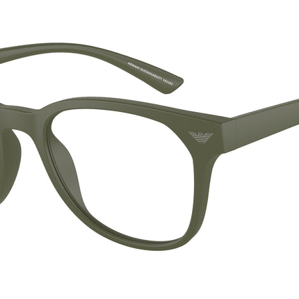 Emporio Armani EA3240U Phantos Eyeglasses  6099-Matte Green 50-145-20 - Color Map Green