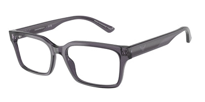 Emporio Armani EA3244F Rectangle Eyeglasses  6106-Transparent Dark Grey 55-145-17 - Color Map Grey