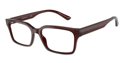 Emporio Armani EA3244F Rectangle Eyeglasses  6174-Transparent Brown 55-145-17 - Color Map Brown