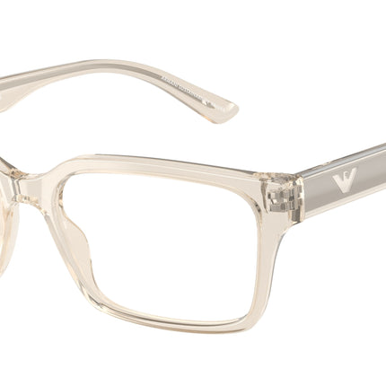 Emporio Armani EA3244F Rectangle Eyeglasses  6179-Iridescent Crystal 55-145-17 - Color Map Transparent