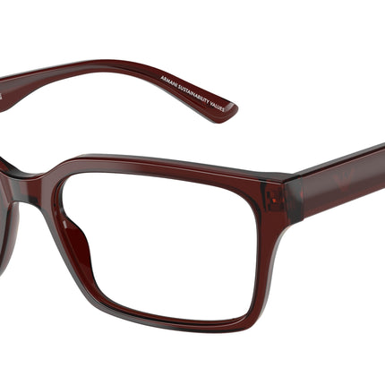 Emporio Armani EA3244 Rectangle Eyeglasses  6174-Transparent Brown 55-145-17 - Color Map Brown