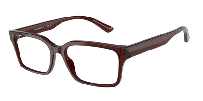 Emporio Armani EA3244 Rectangle Eyeglasses  6174-Transparent Brown 55-145-17 - Color Map Brown