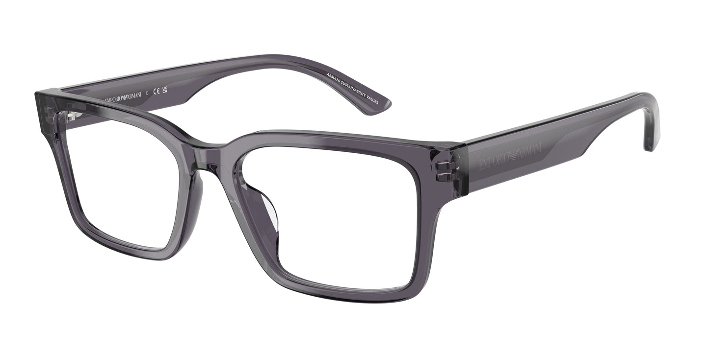 Emporio Armani EA3245U Rectangle Eyeglasses  6106-Transparent Grey 54-140-18 - Color Map Grey