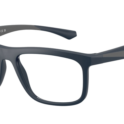 Emporio Armani EA3246 Square Eyeglasses  6185-Matte Blue 55-145-17 - Color Map Blue