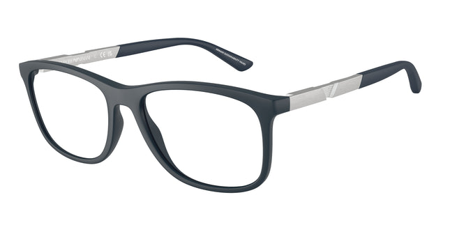 Emporio Armani EA3247 Pillow Eyeglasses  6189-Matte Dark Blue 53-145-17 - Color Map Blue