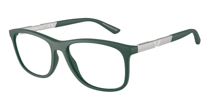 Emporio Armani EA3247 Pillow Eyeglasses  6190-Matte Dark Green 55-145-17 - Color Map Green