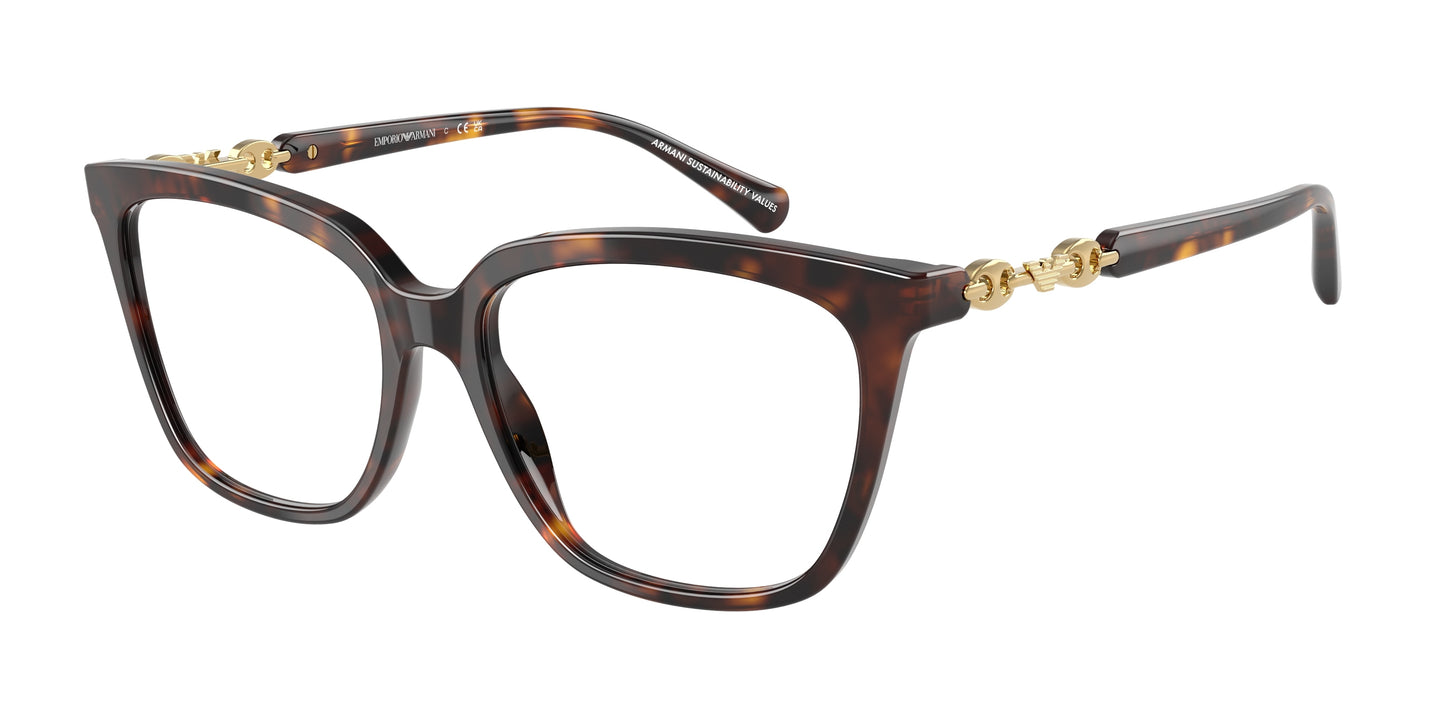Emporio Armani EA3248 Cat Eye Eyeglasses  5026-Shiny Havana 55-140-16 - Color Map Tortoise