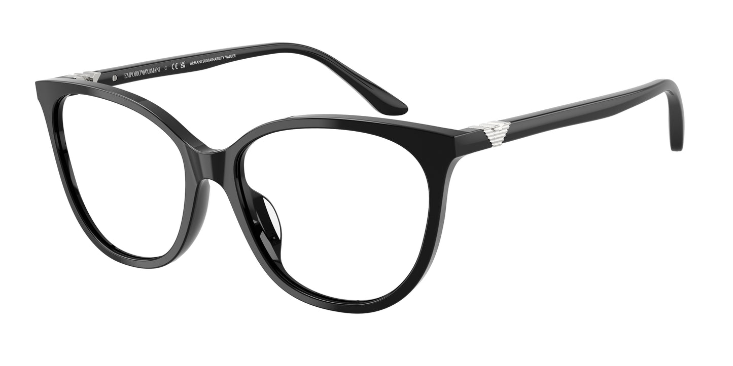 Emporio Armani EA3249U Cat Eye Eyeglasses  5017-Shiny Black 55-140-16 - Color Map Black