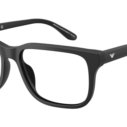 Emporio Armani EA3250U Rectangle Eyeglasses  5017-Matte Black 56-145-17 - Color Map Black